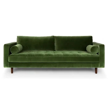 2022 Фошань Новая хорошая мебель Nordic light роскошная интернет-знаменитость, угловой диван для гостиной на троих человек оливково-зеленого цвета