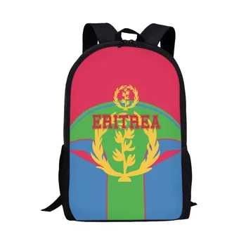 Рюкзак с принтом Эритреи, Дорожная сумка для улицы, Школьная сумка для студентов, 17-дюймовый Холщовый ранец с регулируемой большой емкостью, Изготовленный на заказ