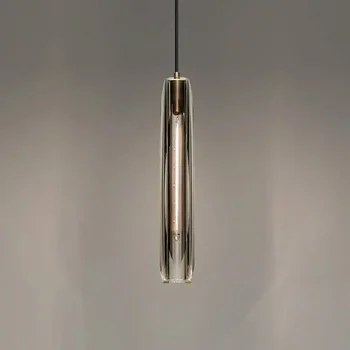 Постмодернистский роскошный подвесной светильник из чистого хрусталя в помещении, гостиная, столовая, барная стойка, прикроватная тумбочка для спальни, подвесной светильник