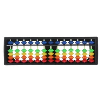 Переносные пластиковые счеты Soroban с 13 колонками, цветной счетный инструмент