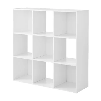 Органайзер для хранения на 9 кубов, черная книжная полка, мебельный книжный шкаф