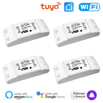 Tuya Smart WiFi Switch Mini Smart Breaker Беспроводной пульт дистанционного управления Smart Life работает с Alexa Google Home Яндекс Алиса