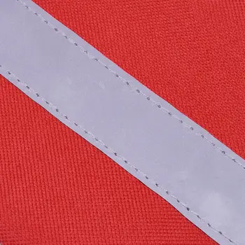 Флаг безопасности для каяка Предупреждающий флаг Светоотражающие полосы Хорошо заметный красный флаг прицепа Флаговый знак для SUP буксировки каноэ Рыбацкой лодки