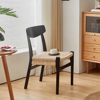 Дизайнерский черный обеденный стул, деревянный стул для гримера в ресторане отеля, балкон, садовый комод, мебель для столовой Cadeira