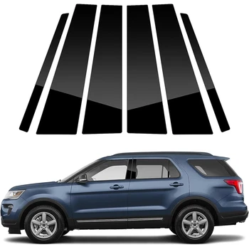 Молдинг для отделки дверных стекол автомобиля Ford Explorer 2011-2019, наклейки против царапин, аксессуары, глянцевый черный