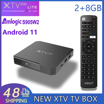 XTV SE2 Lite с разрешением 4K Ultra HD Android TV Box Amlogic S905W2 2,4 и 5 ГГц Двойной WiFi AV1 LAN 100M медиаплеер