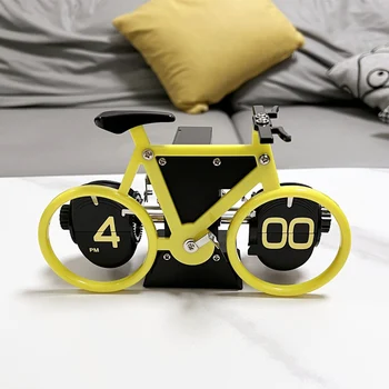 Современные откидные часы в форме велосипеда для дома, спальни, общежития, гостиной, офиса, украшения рабочего стола, ретро стиль, часы с большим номером
