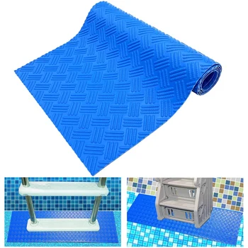 Синий коврик для лестницы в бассейне с нескользящей текстурой, защитный коврик для плавания, коврик для лестницы