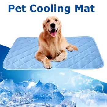 Летний Дышащий коврик для подгузников для домашних животных Из волокнистой ткани, Коврик для кошек, Охлаждающая подушка для собак, Охлаждающая кровать
