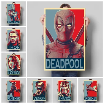Холст с героями Marvel, декоративная живопись, художественный плакат из фильма Диснея 