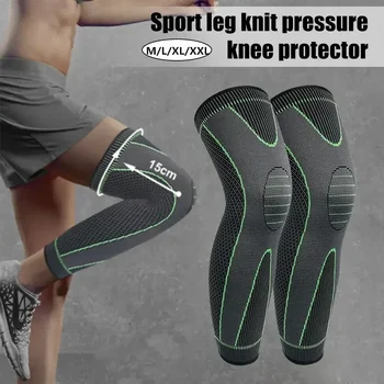 Защитные наколенники для ног, бандаж для поддержки колена, Компрессионный Длинный рукав для полных ног, облегчающий артрит, Наколенники для бега в тренажерном зале, спортивные наколенники