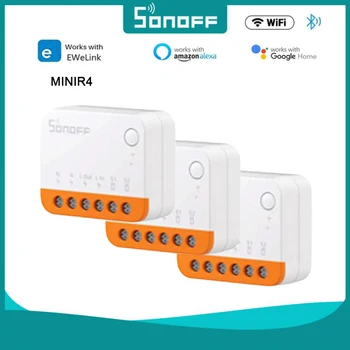 10ШТ Sonoff WiFi Smart Switch MINIR4 Mini Extreme Relay 2-полосное управление, умный домашний переключатель Поддержка R5 S-MATE Alexa Alice Google