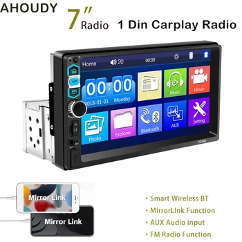 AHOUDY 1Din 7-дюймовый Автомобильный MP5 Плеер HD Сенсорный Экран BT Стерео Радио Поддержка Зеркальной Связи FM AUX Функция 7 