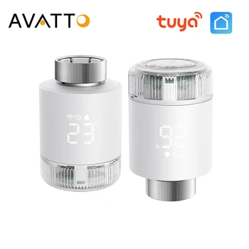 AVATTO Tuya Smart ZigBee Привод радиатора TRV Программируемый термостат, клапан радиатора, приложение Smart Life, дистанционное управление температурой