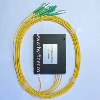 Волоконно-оптический PLC-разветвитель 1x4 ABS-модуль с разъемом LC/APC G657A1, длина кабеля 3,0 мм, 1 м 10 шт.