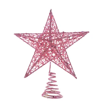 25 см Рождественская Елка Железная Звезда Топпер Блестящая Звезда Рождественская Елка Топпер Рождественская Елка Звездные Украшения Рождественская Елка Звездный Топпер