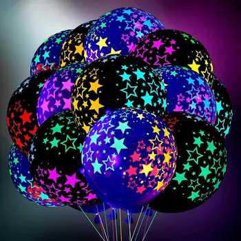 10шт 12-дюймовый Флуоресцентный Латексный красочный Воздушный Шар Воздушный Шар Свадьба День Рождения шоу Украшение Мяча
