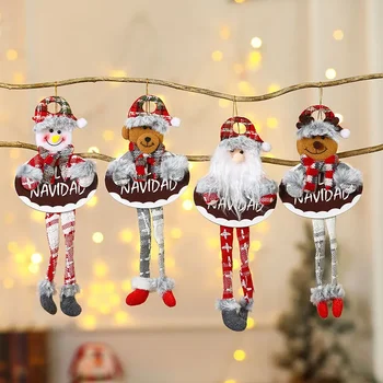 Новый Рождественский бренд с буквой KT Подвесная Подвеска на ножке, Подвесные украшения для Рождественской елки, Тканевые подвесные украшения, Рождественские подарки