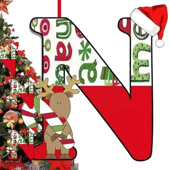 Рождественские украшения из 26 букв, Новинка, 26 букв, 2D Подвески для деревьев, Товары для домашнего декора, журнальный столик, Рождественская елка