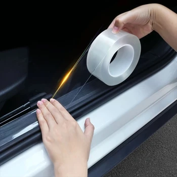 Универсальные защитные наклейки на бампер автомобиля Nano для BMW X2 F47 X1 F48 2016 2017 2018 2019 2020