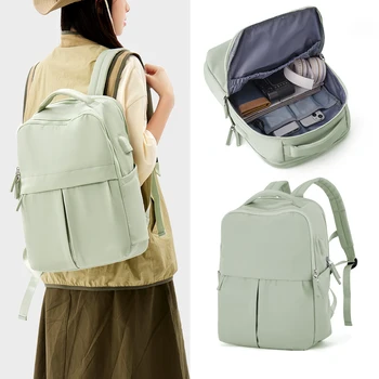 Рюкзак для ноутбука для женщин, мужской дорожный рюкзак с USB-портом для зарядки, водонепроницаемый деловой рюкзак, компьютерная сумка для доктора колледжа