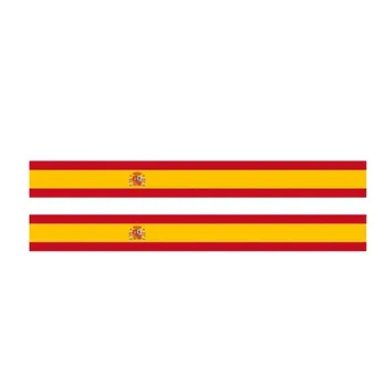 Новая креативная Автомобильная наклейка с флагом Испании в 2 полосы, Декоративная Виниловая наклейка на окно автомобиля, ПВХ 17 см X 1 см