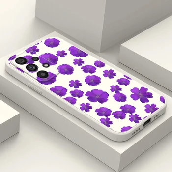 Чехол для телефона Samsung A34 A54 A31 A32 A33 A51 A52 A52S A53 A71 A72 A73 5G Чехол фиолетовый цветок