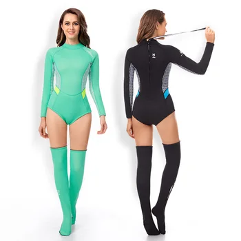 Женский гидрокостюм из неопрена толщиной 2 мм, женский цельный костюм с длинными рукавами, теплый солнцезащитный крем, костюм для подводного плавания, дрифтинга, серфинга, Водолазный костюм