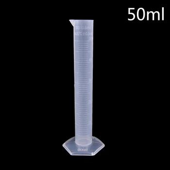 Пластиковый мерный цилиндр объемом 50 мл, Градуированные Инструменты, Химический Лабораторный цилиндр, Инструменты, Школьные Лабораторные принадлежности