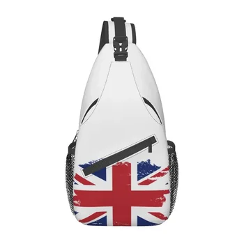 Британский Флаг Слинг Нагрудная Сумка Изготовленный На Заказ Юнион Джек Британский Гордый Рюкзак Через Плечо для Мужчин Дорожный Рюкзак
