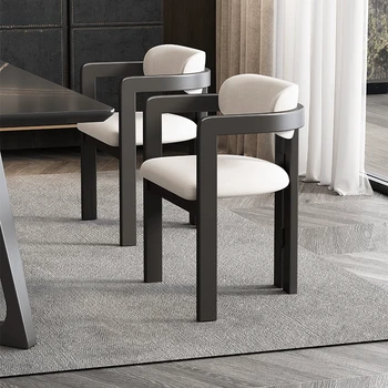 Итальянские легкие обеденные стулья класса Люкс, дизайнерский обеденный стул из массива дерева, мебель для дома, простой современный чайный стул, высококачественные гостиничные стулья