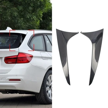 Отделка бокового спойлера заднего стекла автомобиля для -BMW 3 серии F31 Touring Wagon 2012-2018 Боковое крыло, наклейки на крышу, покрытие из углеродного АБС-пластика