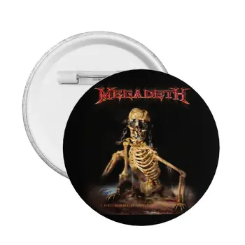 Кнопки для обратной булавки рок-группы Megadeths На заказ, Брошь Tengkorak Nyenrix, Значок для шляпы, подарок на день рождения