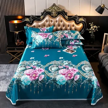 Роскошный Комплект Постельного Белья С Вышивкой Home Bed Decor Комплект Простыней Queen King Size Art Flower Удобное Покрывало на Кровать
