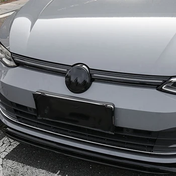 Автомобильная Глянцевая Черная сетка переднего бампера, Центральная решетка радиатора, молдинги для гриля, Накладка крышки Для-VW Golf 8 MK8 2021 2022