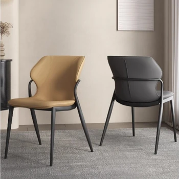 Современный минималистский Обеденный стул, Дизайнерская Легкая Роскошная спинка, обеденный стул в скандинавском стиле, Напольная Повседневная Мебель для дома