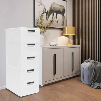 Ящики шкафа Высокий Комод-Органайзер Вертикальная башня для хранения одежды с выдвижными ящиками