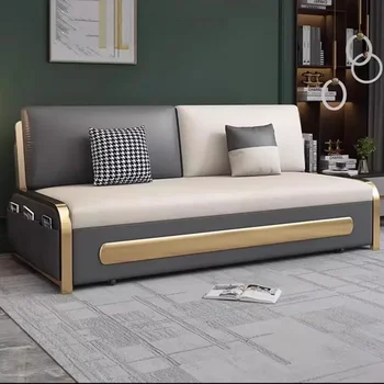 Роскошный Кожаный диван в скандинавском стиле, Уникальный Модный Современный диван для гостиной, дизайнерские 3-местные Muebles Para Dormitorio Мебель для дома